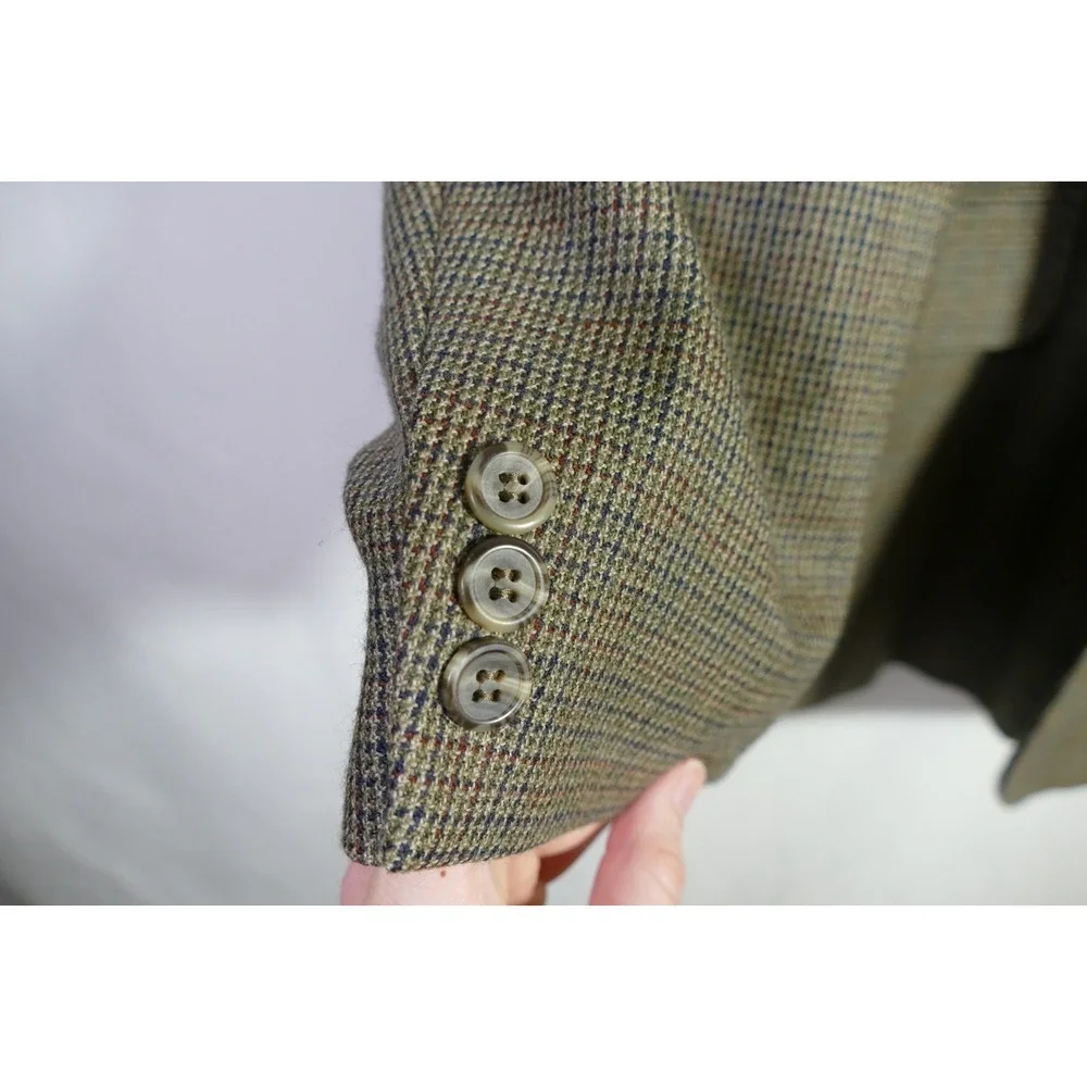 VTG Mens Ivy Style Hopsack Lambswool Sport Coat Size 46L Casual Preppy Academia